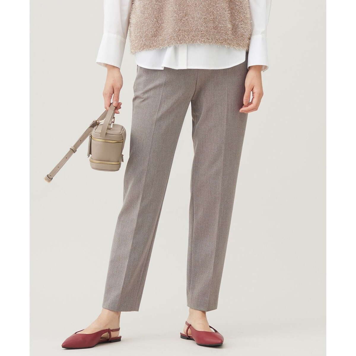 【WEB限定カラーあり・撥水加工・洗える】TRギャバテーパード パンツ