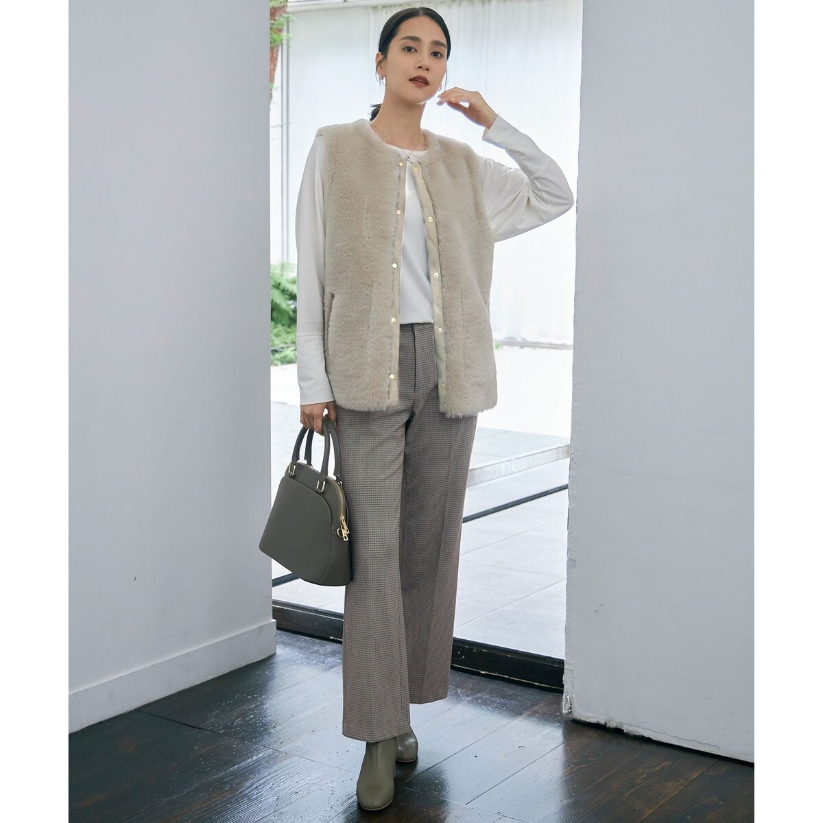 リバーシブルエコメリノムートン ジレ | 自由区(JIYU-KU) | マルイ