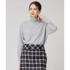 【洗える】ソフトウールハイゲージハイネック ニット