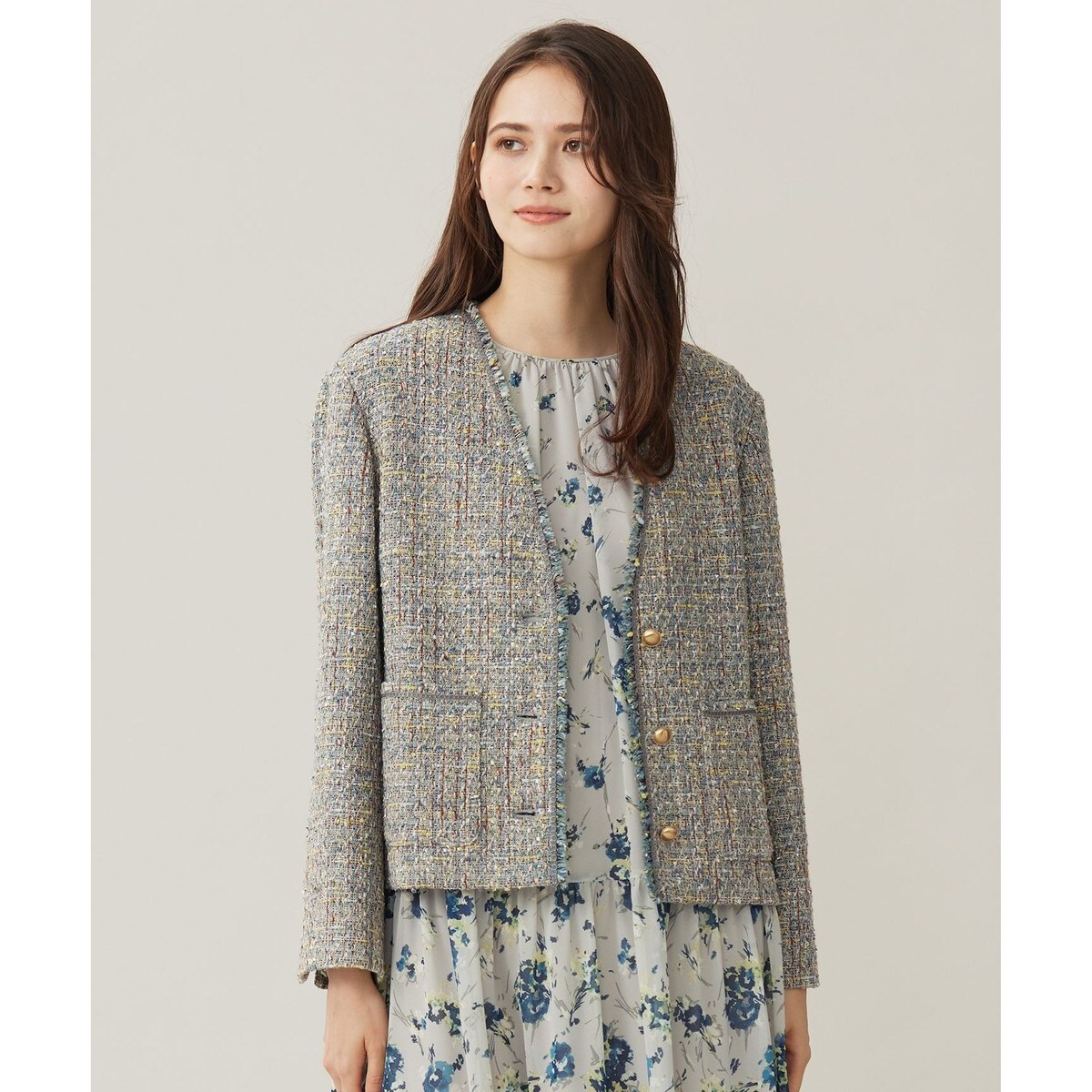 IENA GIOLICA ツイードジャケット S GIOLICA ツイードジャケット（ノー