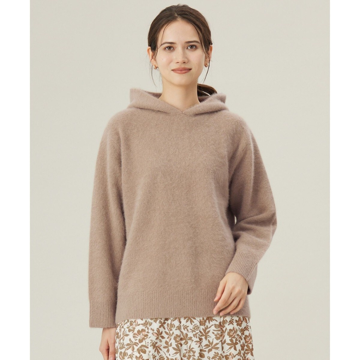 洗える】シャイニースムースニット パーカー | 自由区(JIYU-KU