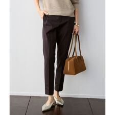 【カタログ掲載・定番人気・新色追加】コットンサテンテーパード パンツ