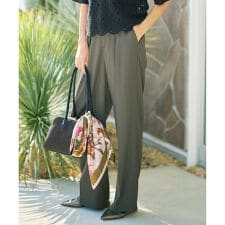 【カタログ掲載・ご好評につき新色追加・セットアップ対応】リネンライクシンセティックワイドストレート