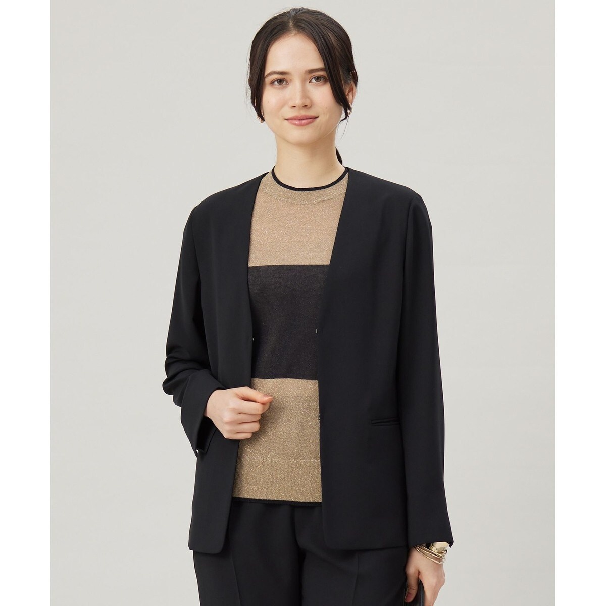 セットアップ対応・接触冷感・UVケア・洗える】ライトストレッチノー