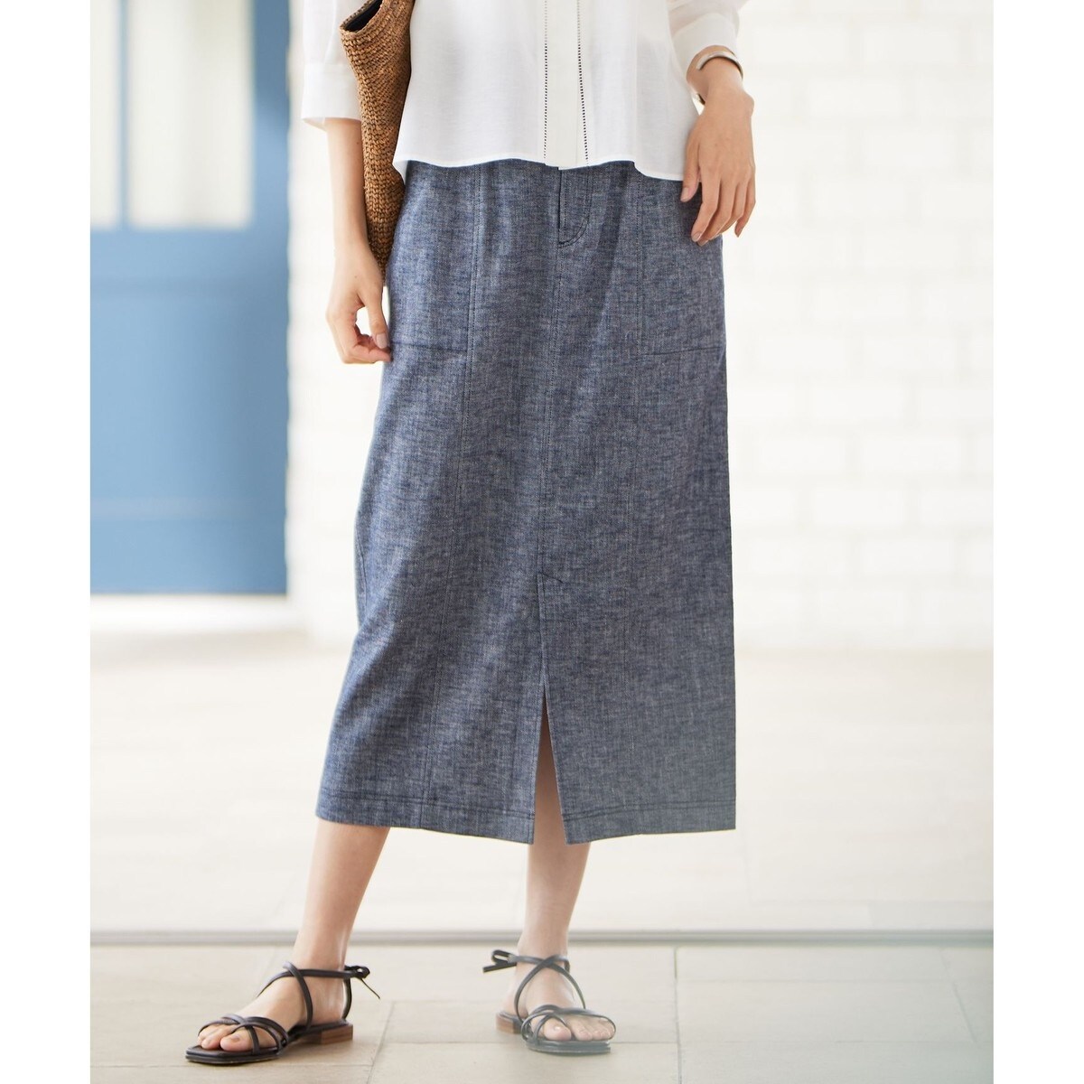 J.PRESS LADIES アラベスクボーダー ブラウス　＋23区スカート1点 J.PRESS LADIES アラベスクボーダー ブラウス ＋23区スカート1点