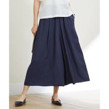 【カタログ掲載・セットアップ対応・接触冷感・UVケア・洗える】エアリーツイルキュロット パンツ