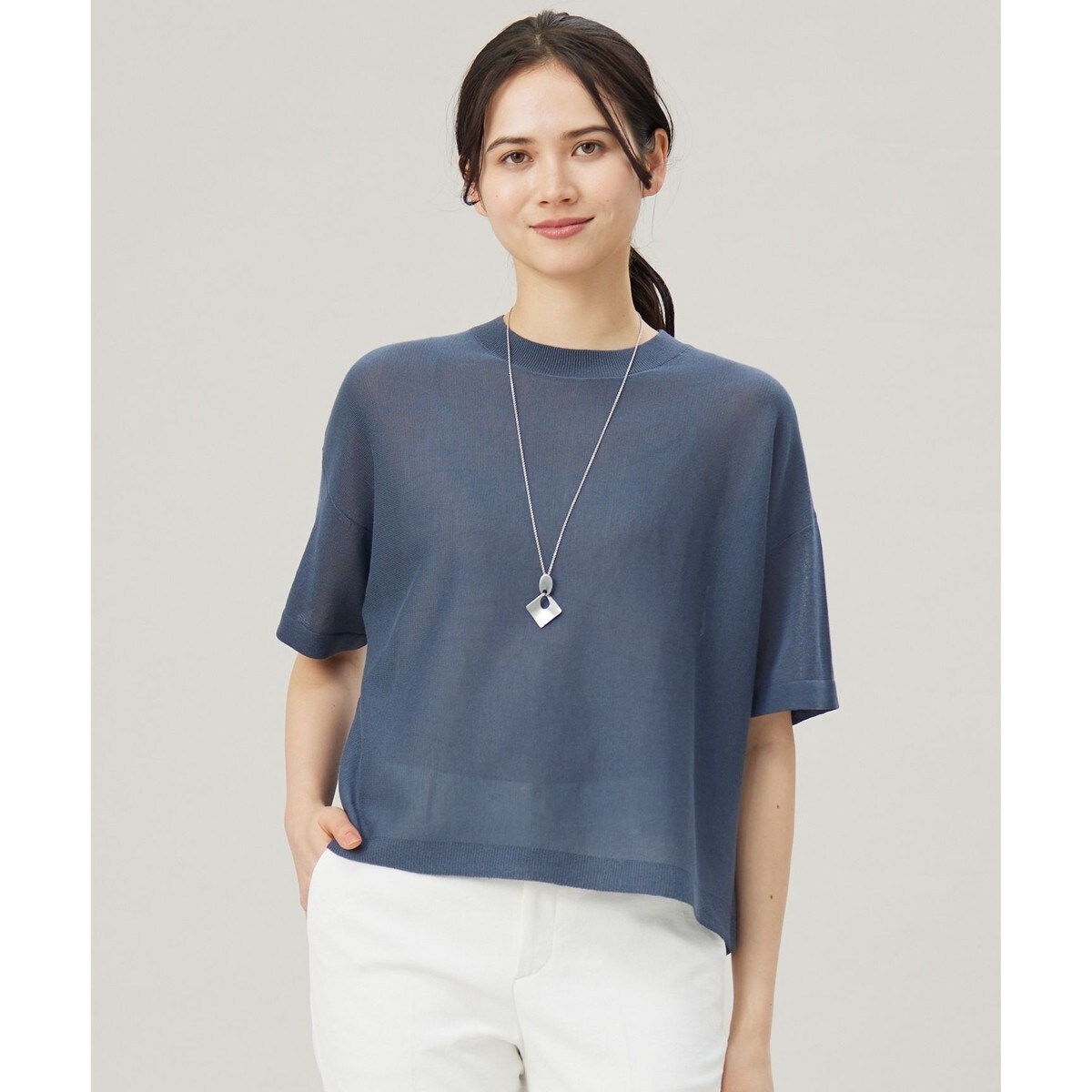 【WEB限定カラー有】コットンパールニット プルオーバーニット 自由区｜【WEB限定カラー有】コットンパールニット プルオーバー