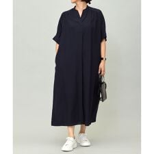 【定番人気・新色追加・1枚でサマになる】リヨセルポプリンシャツ ワンピース