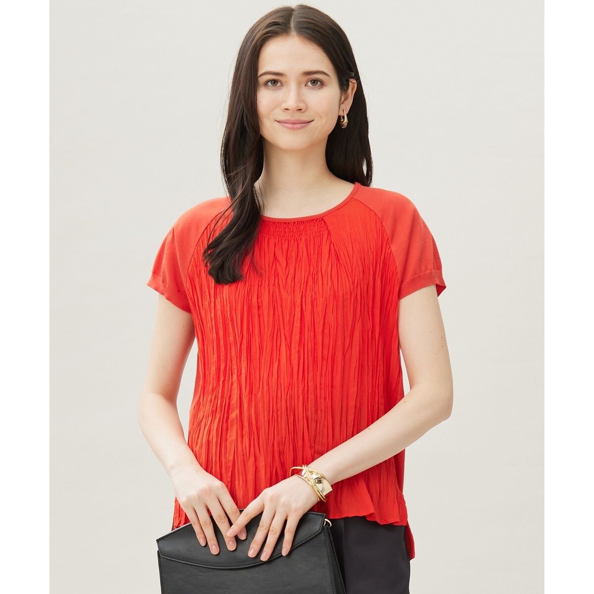 洗える】ビンテージパールタートルネック カットソー | 自由区(JIYU-KU