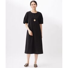 【接触冷感・UVカット・吸水速乾・抗菌防臭・洗える】ハイカウントモクロディ ワンピース