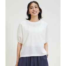 【17号サイズまで展開・カタログ掲載・洗える】チェックジャカード カットソー