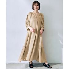 【17号サイズまで展開・洗える】ソフトシルクビエラ ワンピース