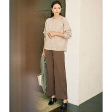 【19号サイズまで展開・カタログ掲載】TRギャバ裏起毛ワイド パンツ