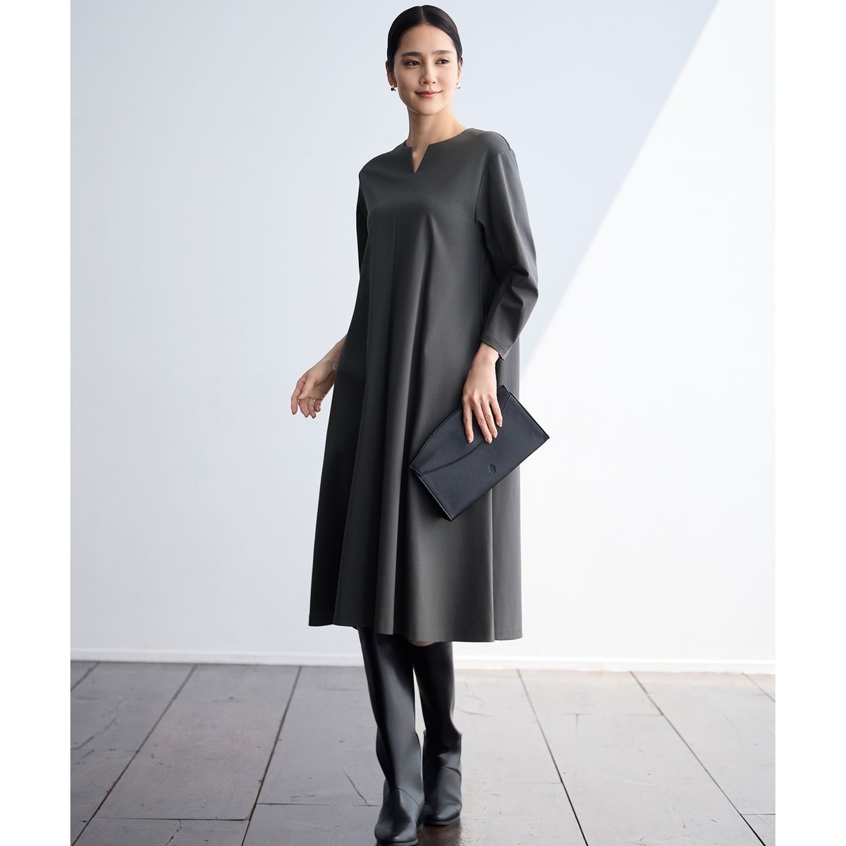 自由区今期秋冬物コットンポンチワンピース クリアーコットンポンチ ワンピース | 自由区(JIYU-KU) | マルイウェブ