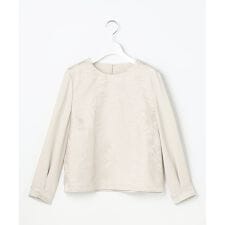 【セットアップ対応】フラワーオパールプリントブロッキング ブラウス