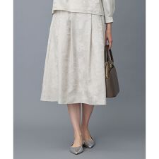 【17号サイズまで展開・セットアップ対応】フラワーオパールプリント スカート