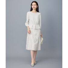 【17号サイズまで展開・カタログ掲載】フラワーオパールプリント ワンピース