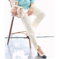 【17号サイズまで展開・SHIHOさん着用】ジョーゼットニット パンツ