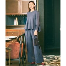 【SHIHOさん着用】ソフトウールブレンドワイド パンツ