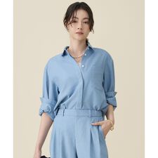 【セットアップ対応】ソフトリネンダンガリー シャツ