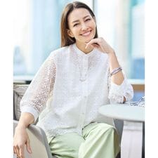 【カタログ掲載】ジオメトリックレース ブラウス