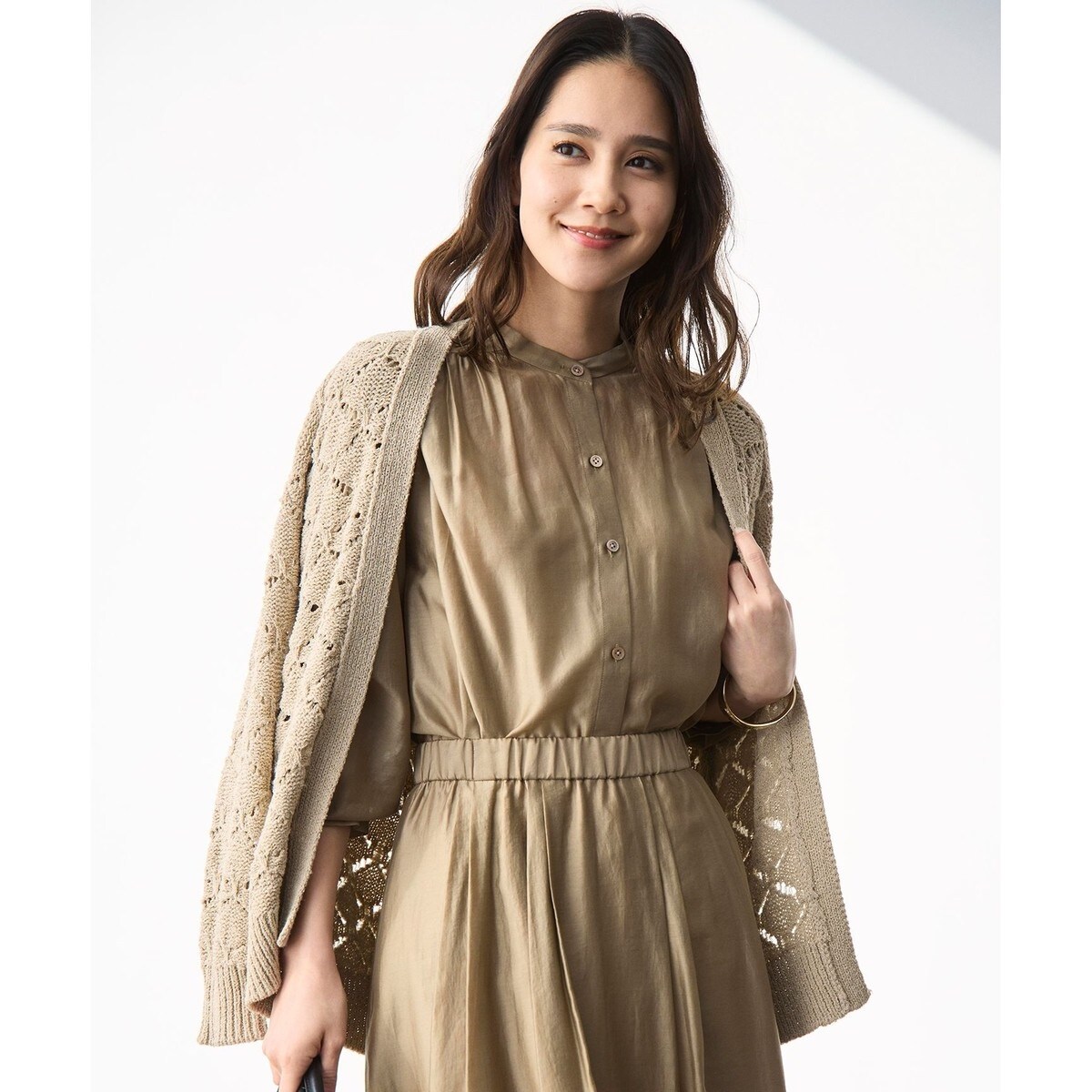 【SHIHOさん着用】ジオメトリックモチーフ カーディガン