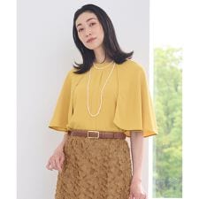 【洗える】バックサテンジョーゼット  ブラウス