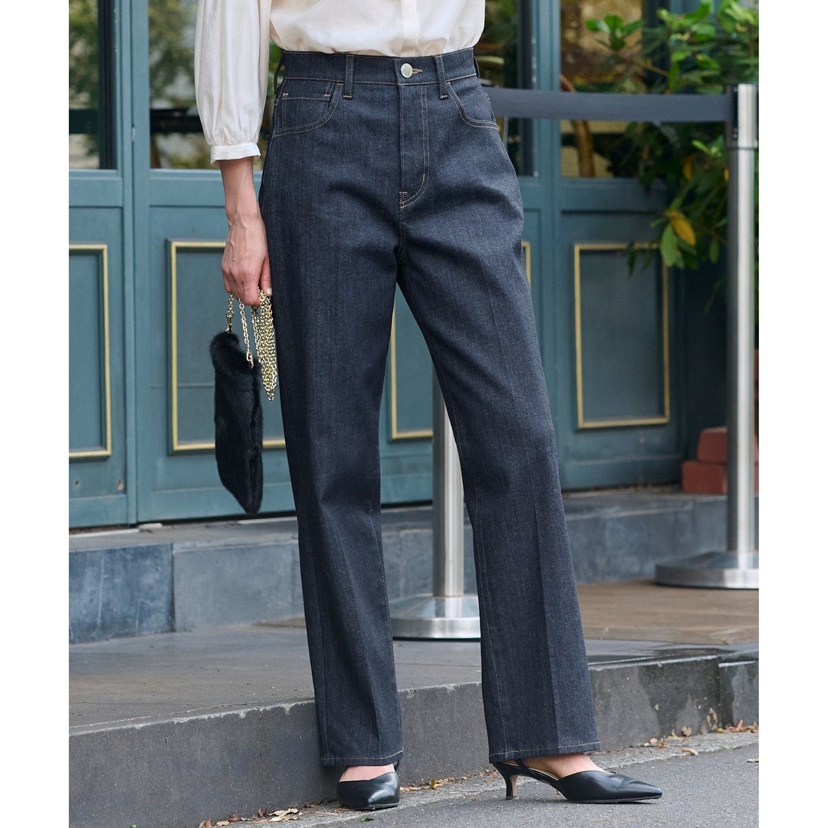 自由区　ストレートデニム　40 洗える】ストレート デニムパンツ | 自由区(JIYU-KU) | マルイ