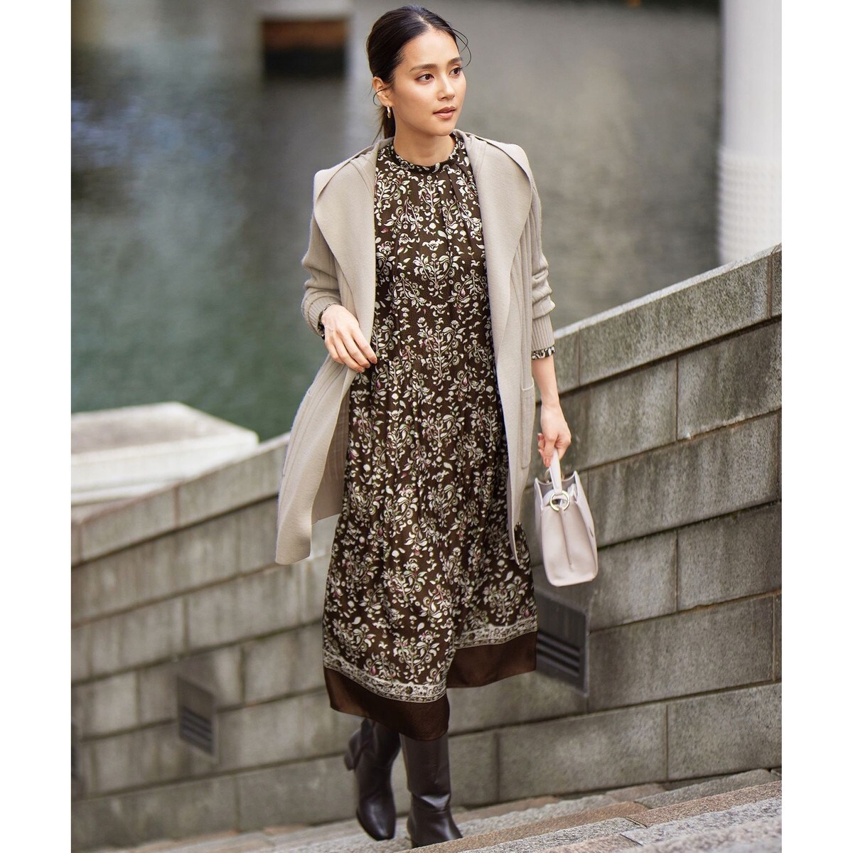 撥水加工/洗える】キューティクルストレッチツイル イレギュラー