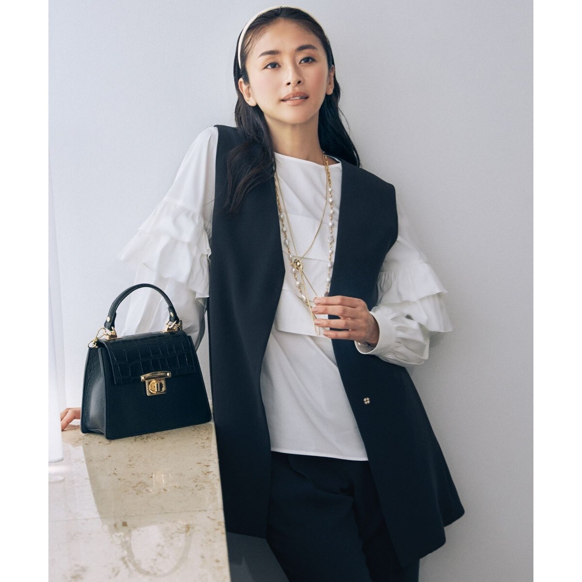 新品未使用 23区×リベコ 24SS ティアード ブラウス　チュニック リネン 24SS 新品タグ 23区 LIBECOリネン ティアード チュニック ブラウス