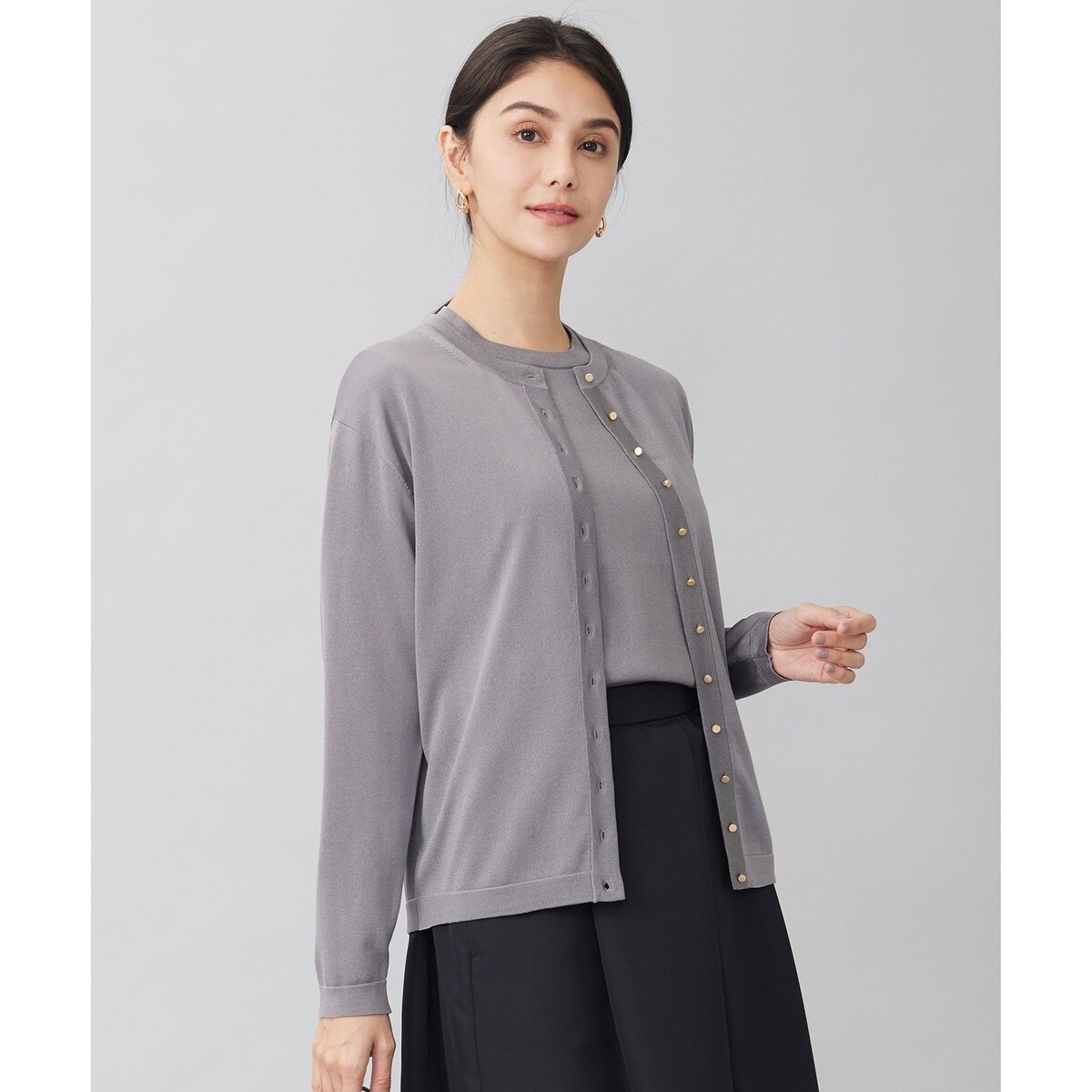 Spick & Span 【Le minor/ルミノア】 エンブレムカーディガン Spick & Span 【Le minor/ルミノア】 エンブレムカーディガン Le