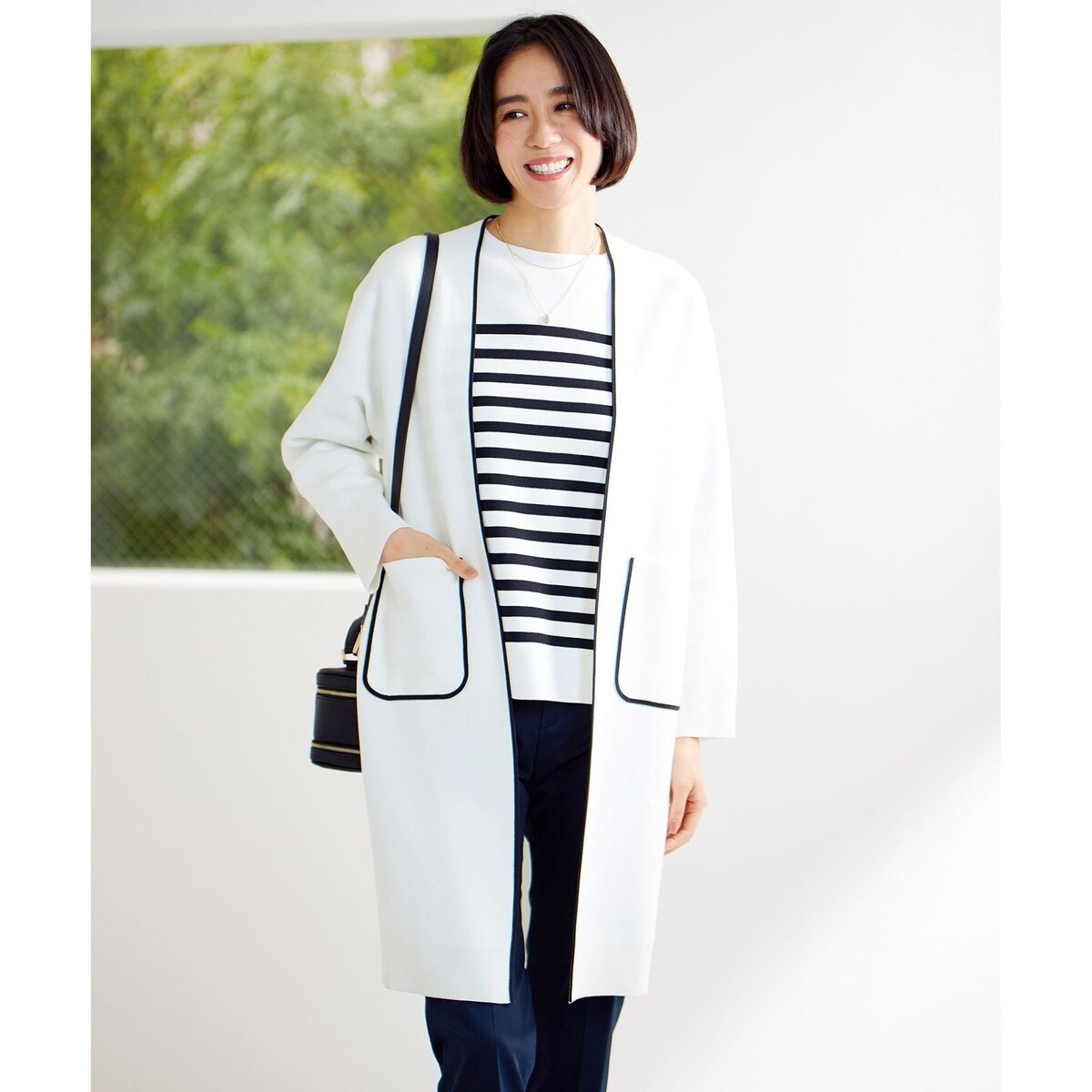 自由区洗えるボアコンビアウター