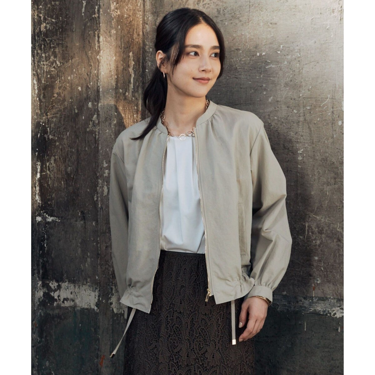 自由区（JIYU−KU）/【洗える】ピュアカシミヤフリルディティール ニット 洗える】ピュアカシミヤフリルディティール ニット | 自由区(JIYU-KU