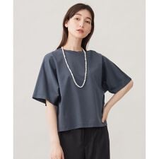 【洗える】ハイカウントクロップド丈 カットソー