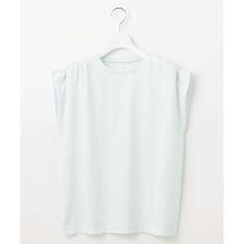 【洗える】タックギャザーネック Tシャツ