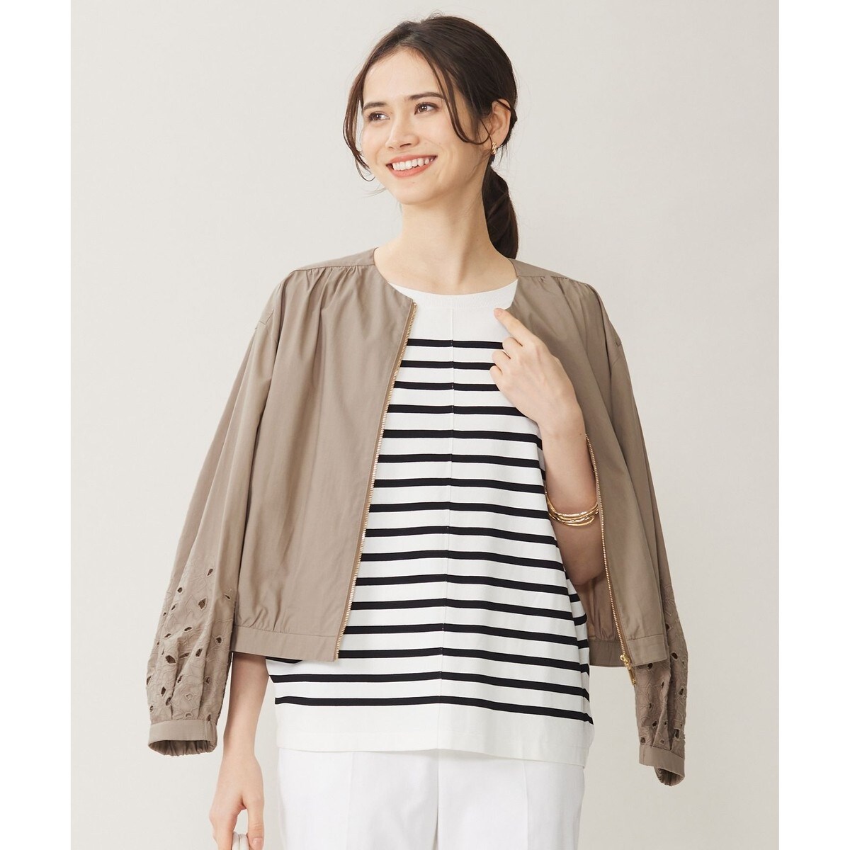 洗える/撥水加工】ブライトウェザークロス フーテッド アウター | 23区