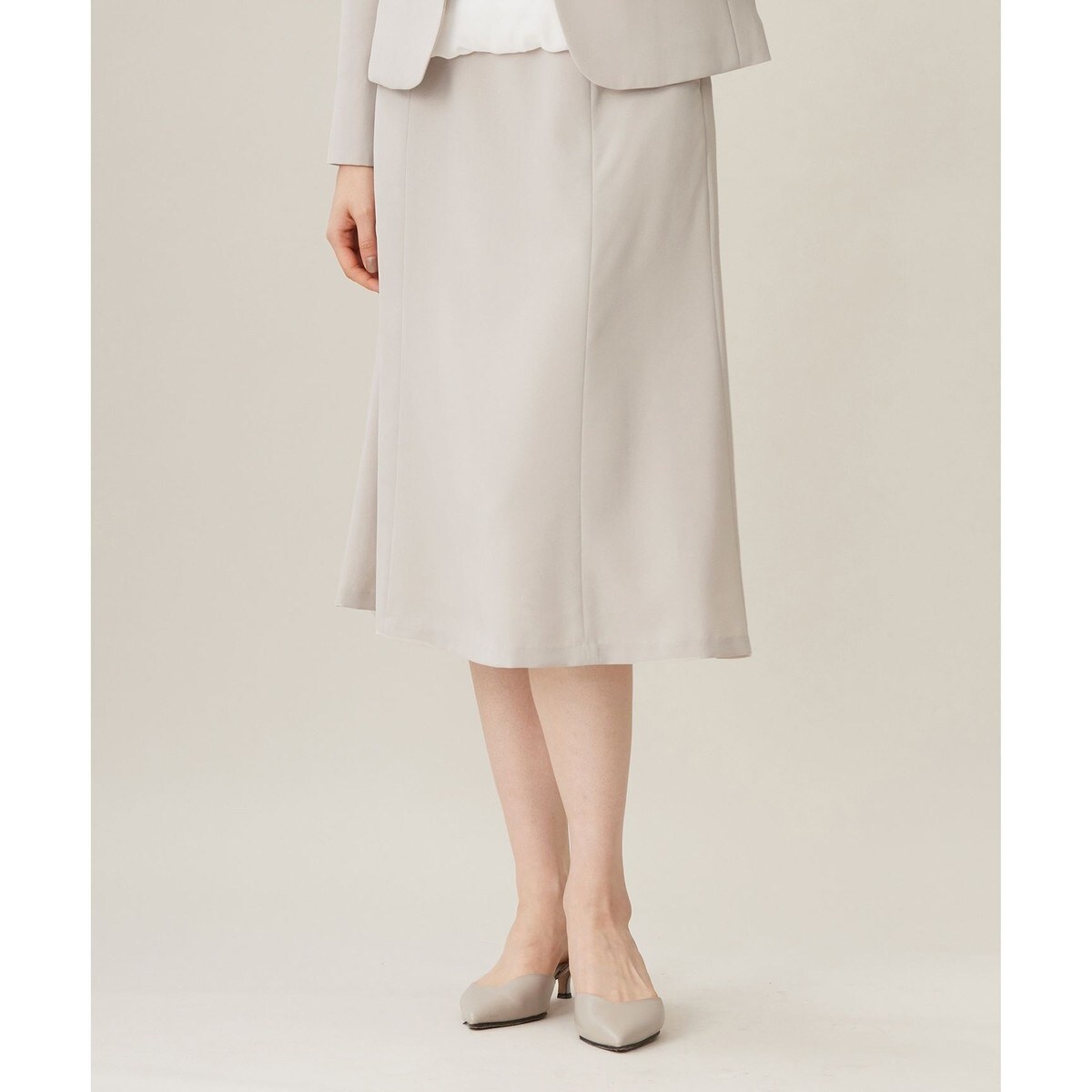 【セットアップ対応・UVカット・接触冷感・洗える】ライトストレッチフレア スカート