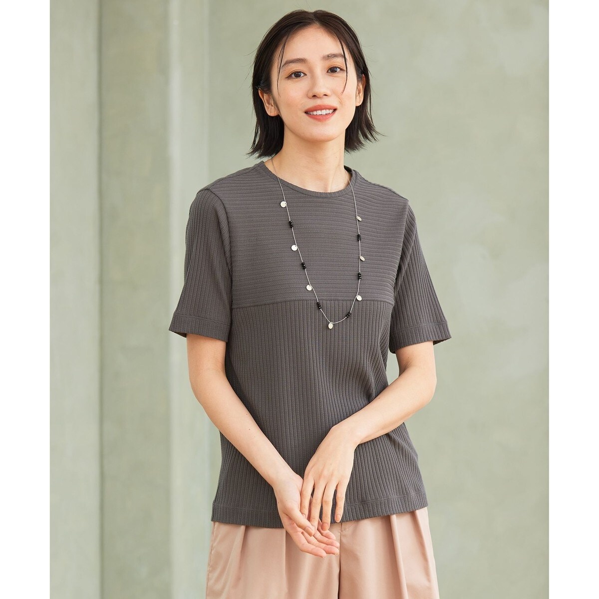 ー品販売  アンサンブル対応・洗える】ハンディ トップス | 自由区(JIYU-KU カットソー(半袖+袖なし)