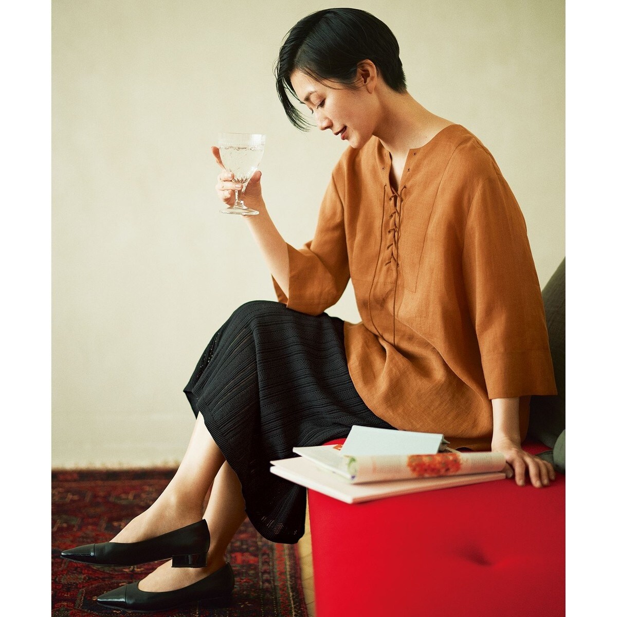 カタログ掲載・セットアップ対応・洗える】シアーコイル スカート