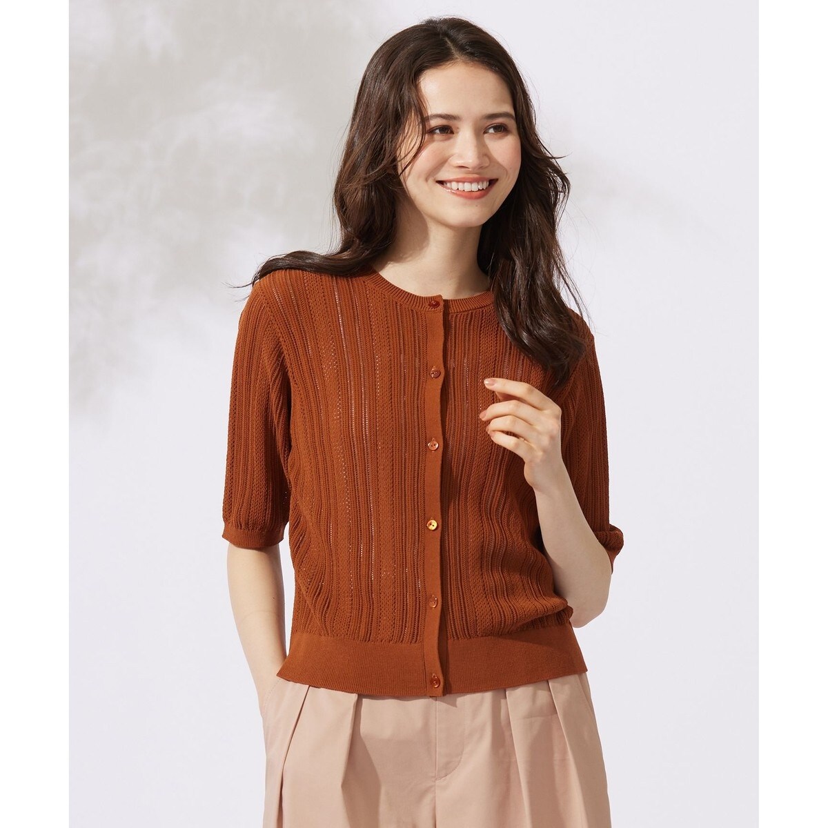 【カタログ掲載・セットアップ対応・洗える】シアーコイル カーディガン