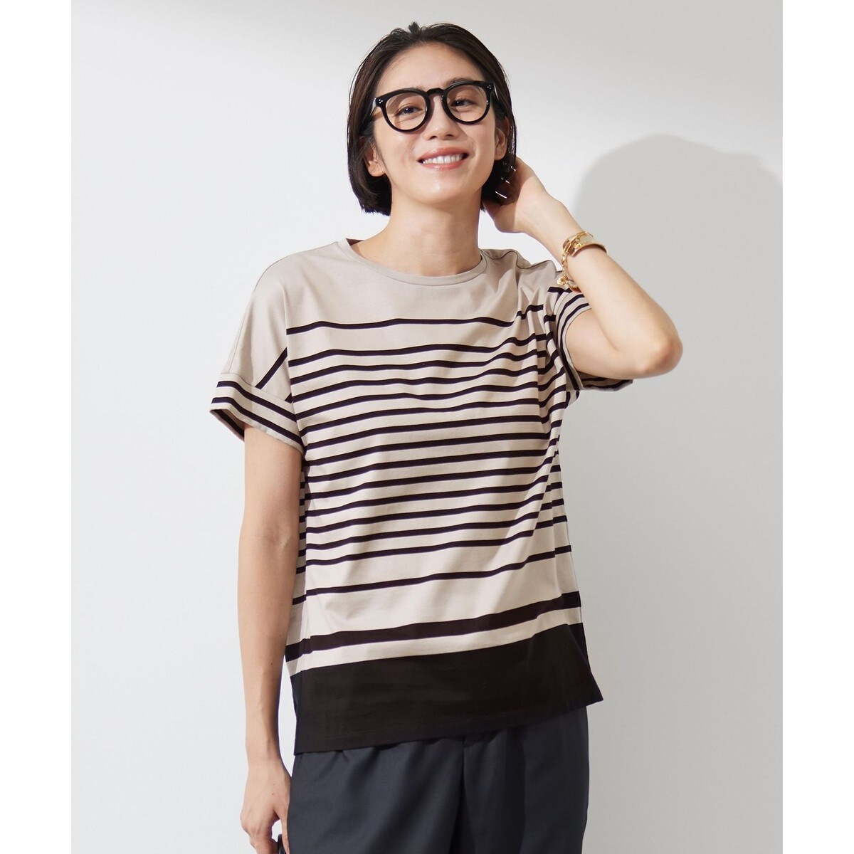 tシャツ 「WEB限定・洗える」シャドウサッカー カットソー レディース WEB限定・洗える】シャドウサッカー カットソー | 自由区(JIYU