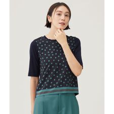 【アンサンブル対応・洗える】ポルカドットプリント プルオーバー