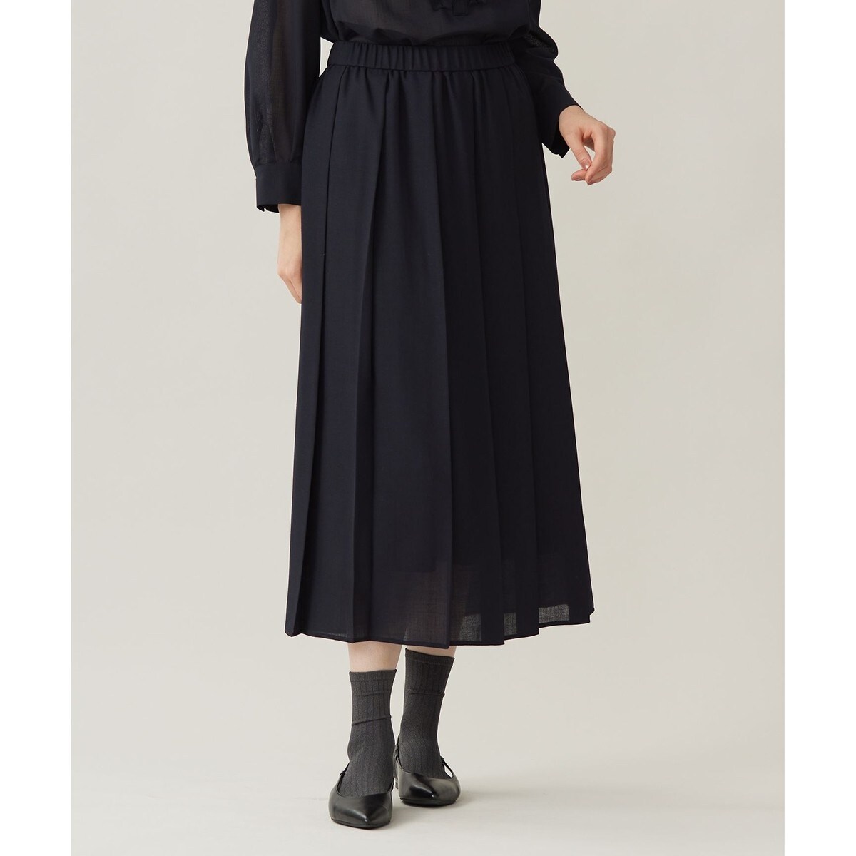 自由区 フロントフリルブラウス&スカート セットアップ 自由区 フロントフリルブラウス&スカート セットアップ 自由区