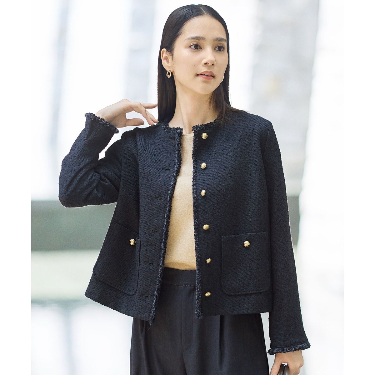 SALE☆試着のみ　自由区　ブライトリングツイードジャケット　完売カラー SHIHOさん着用】ブライトリングツイード ジャケット | 自由区(JIYU-KU