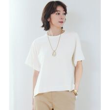 【接触冷感・UVカット・洗える】クレープストレッチAライン ニット