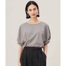 【接触冷感・UVカット・吸水速乾・抗菌防臭・洗える】ハイツイストポンチスリーブディティール カットソ