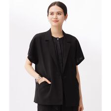 自由区(JIYU-KU)の【カタログ掲載・セットアップ対応・接触冷感・UVカット・洗える】ライトリネンライクショートスリーブ