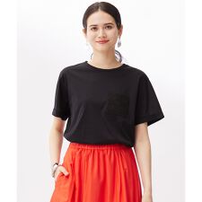 【カタログ掲載・洗える】クロッシェポケット Tシャツ