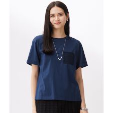 【カタログ掲載・洗える】クロッシェポケット Tシャツ