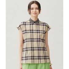 自由区(JIYU-KU)の【洗える】シアーブライトチェック ブラウス